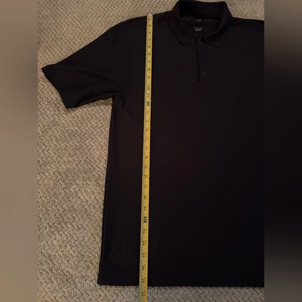 Nike Men's Dri-Fit Black Patterned Golf Polo Shirt - Picture 4 of 5